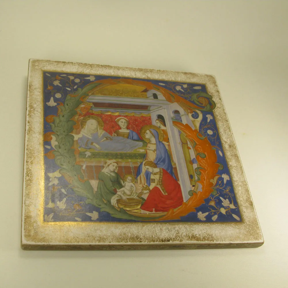 Tabla "Nacimiento de la Virgen María" Gherarducci - Imagen 4