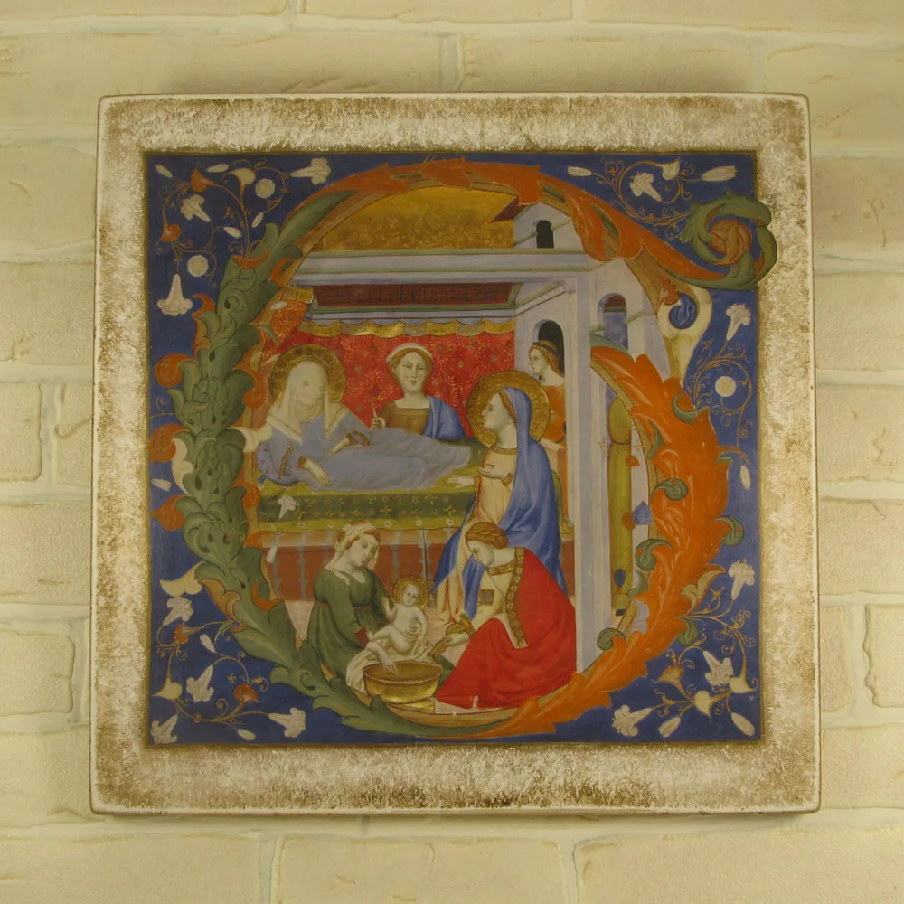 Tabla "Nacimiento de la Virgen María" Gherarducci - Imagen 3