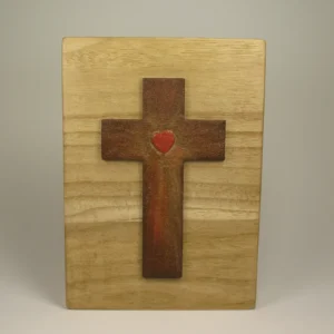 Cruz paisaje de madera: “Horizonte con corazón"