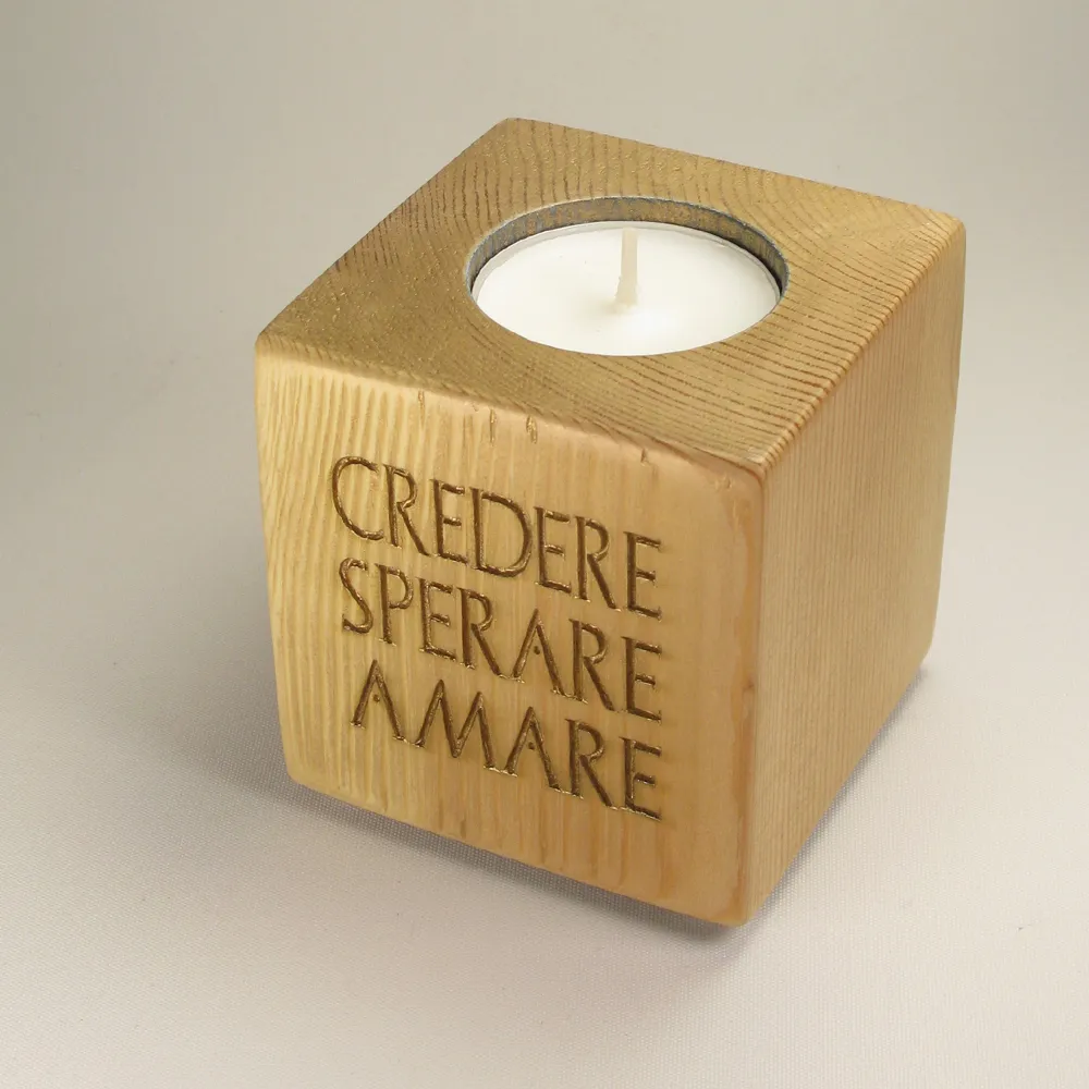 Portacandela "Credere Sperare Amare" - Imagen 5